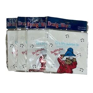 Paddington Bear Party‎ Gift Bags (8) Lot Of 4 American Greetings 1998 Vintage